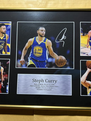 Stephen Curry Replica Memorabilia Poster new, framed