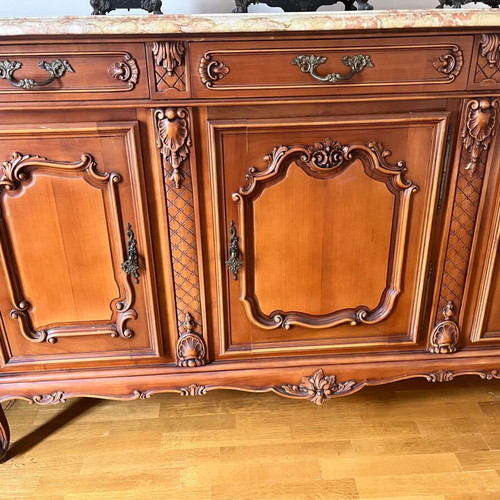 Buffet with marble top like new, one side door does not lock