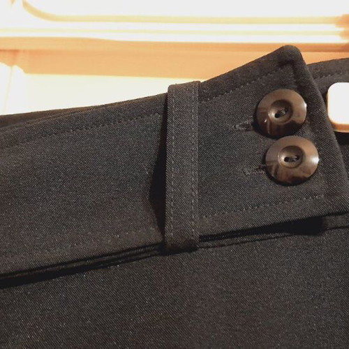 Wide-leg navy blue pants like new, size 52