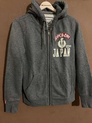 Superdry zip hoodie men’s used, size large, gray