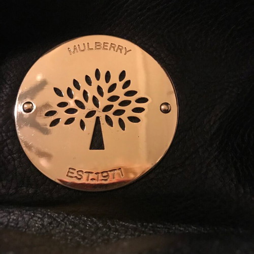Mulberry shoulder bag used, black, vegan leather