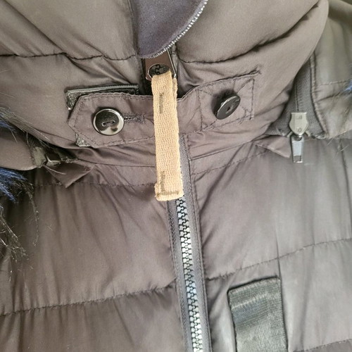 Bristol long jacket with fur hood like new