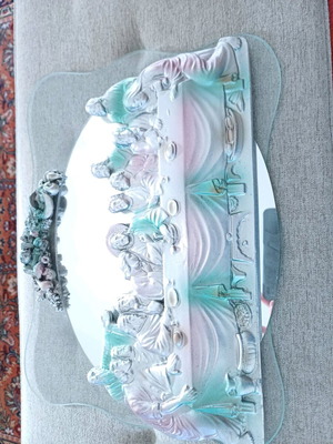 Last Supper glass frame like new