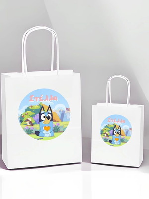 White Bluey Gift Bag 10 pcs new