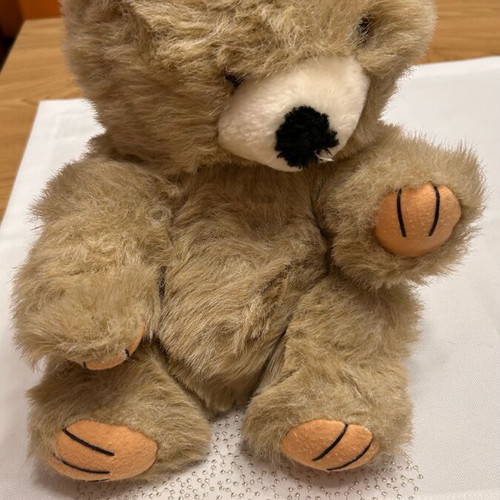 Stuffed teddy bear like new, about 25 centimeters
