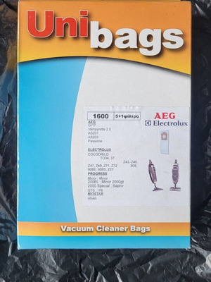 Unibags 1600 vacuum cleaner bags 5 pcs compatible with AEG Electrolux Zanussi