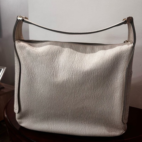 Furla shoulder bag like new, white natural leather