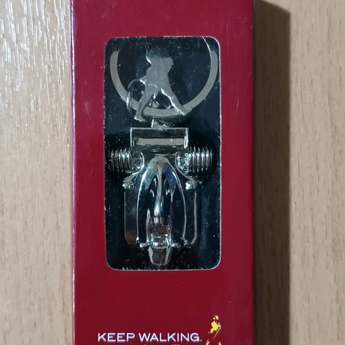 Collectible metal Johnnie Walker Formula 1 keychain unused
