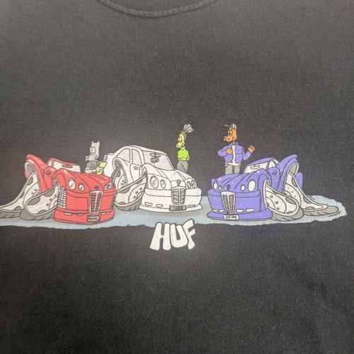Huf t-shirt used, size S, black multicolor