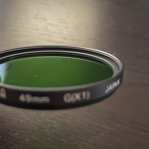 Hoya G(X1) 49mm lens filter like new, vintage Japan