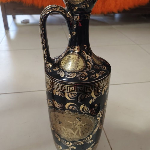Vintage LS Tacousis 24K gold ceramic vase 54cm