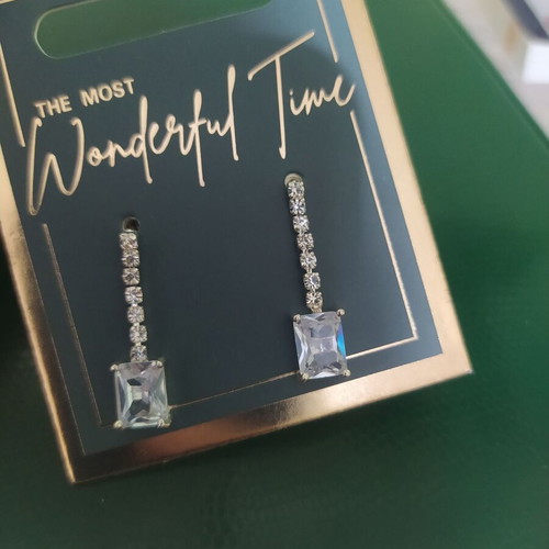 Earrings new, elegant, gray