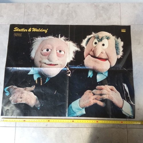 Collectible poster Muppet Show old men used, 1980s