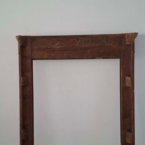 Wood mirror frame used, walnut, 19th century, large 163x126cm
