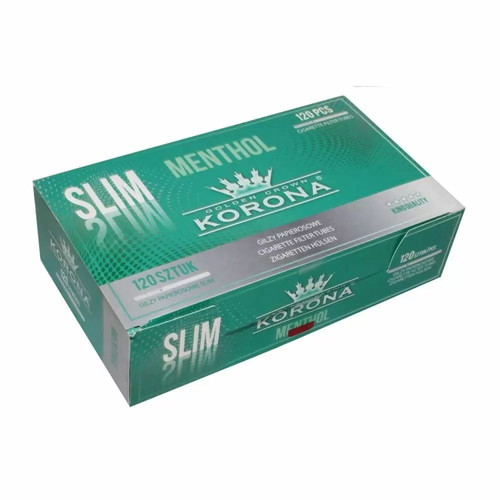 Korona Slim Menthol cigarette tubes new, 120 pieces