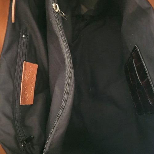 Vera Pelle shoulder bag used, black and brown