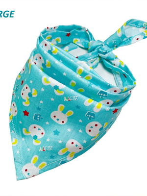Dog bandana Groovy Style Turquoise Bunny L new cotton turquoise with bunnies