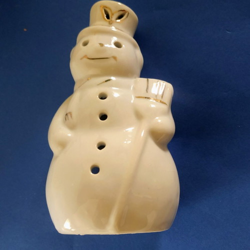 Christmas decoration set used with ceramic snowman and moon candle holder