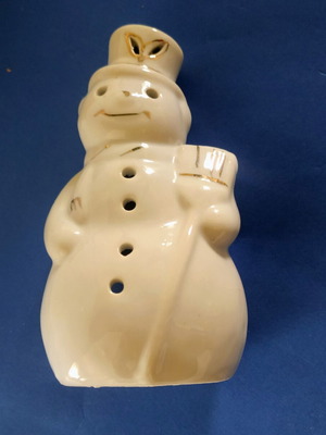 Christmas decoration set used with ceramic snowman and moon candle holder