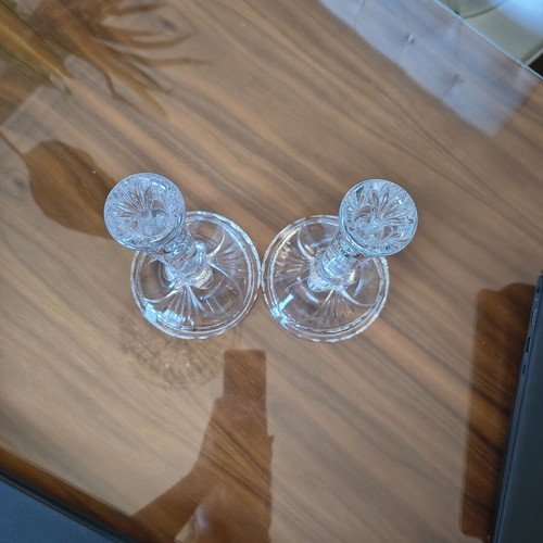 RCR crystal candle sticks set of 2, like new, 22 cm
