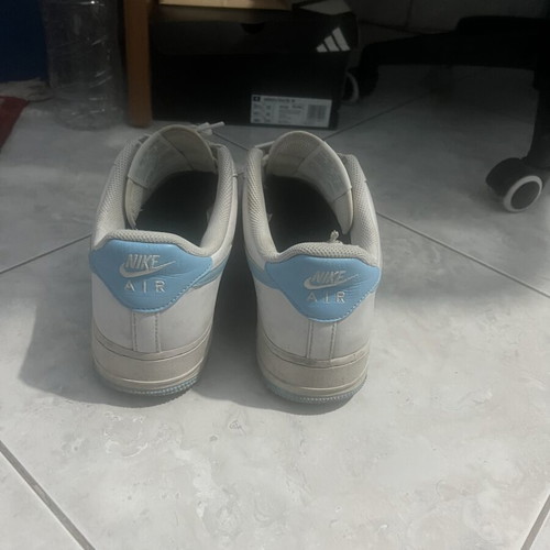 Nike Air Force 1 White Light Blue size 45 like new with Anti-Creasers