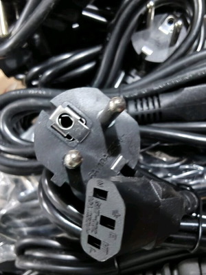 PC power cables Schuko to IEC C13 new, pack of 41 pieces