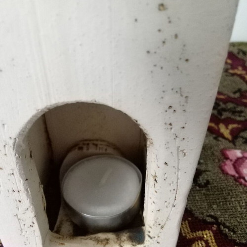 Clay candle house new with tealight holder