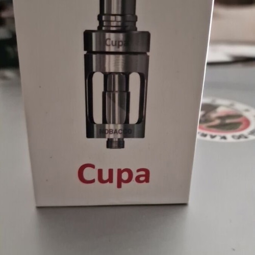 Nobacco Cupa electronic cigarette atomizer used, silver stainless steel