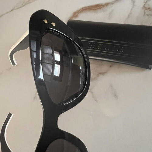 Dior PacificB3U40163 butterfly sunglasses, black with gold stars