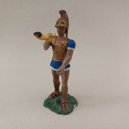 Athena Ancient Greek Soldier Figure with Horn