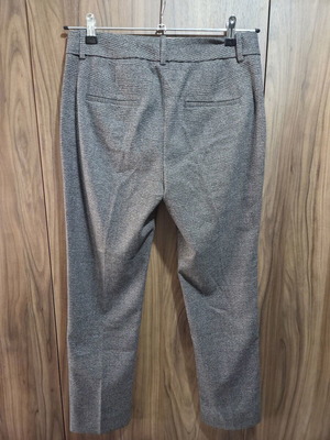 Zara gray checkered fabric pants like new, size M 38