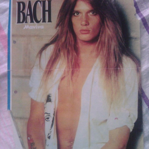 Skid Row (Sebastian Bach) poster used, size 27x21, Manina magazine