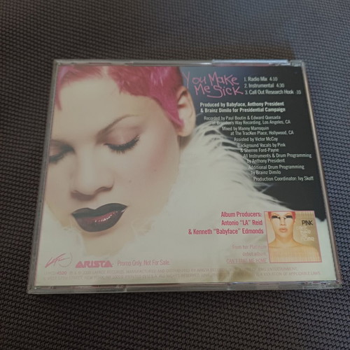 Pink You Make Me Sick CD single promo, ποπ