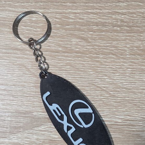 Lexus oval keychain with 3D print and hand painting