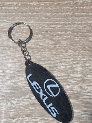 Lexus oval keychain with 3D print and hand painting