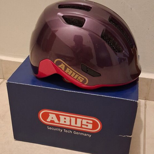 Abus Smiley 3.0 ACE LED kids helmet medium 50-55 cm purple/fuchsia like new