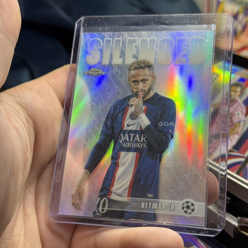 Neymar Jr Silenced Topps Chrome PSG Card new