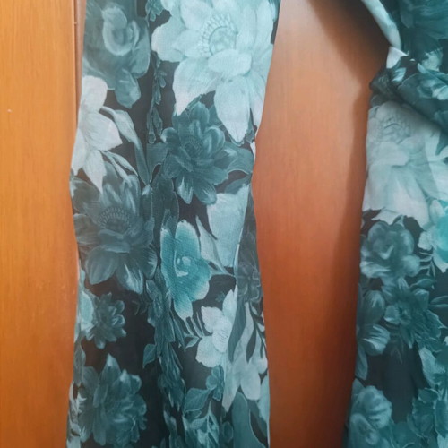Vassia Kostara green dress with flowers like new