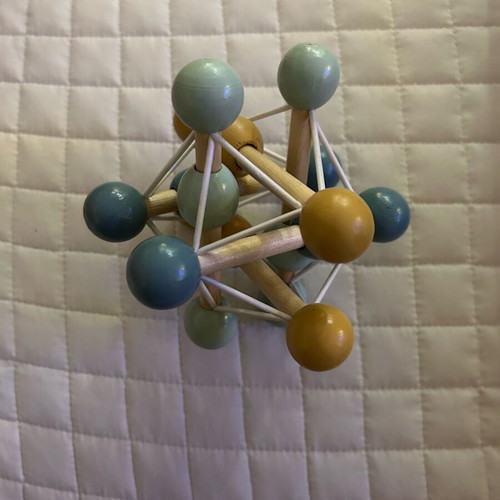 Wooden ball toy for babies used