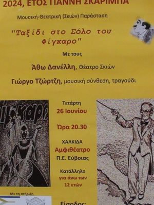 Karagiozis Shadow Theater Collectible Autograph from Athos Danellis and Skarimbas