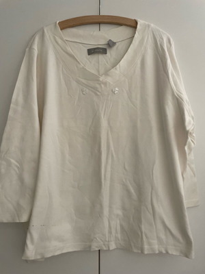 Long-sleeve blouse used, white, size XXXL