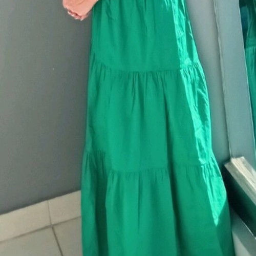 Skirt and blouse like new, 100% cotton, emerald, size S