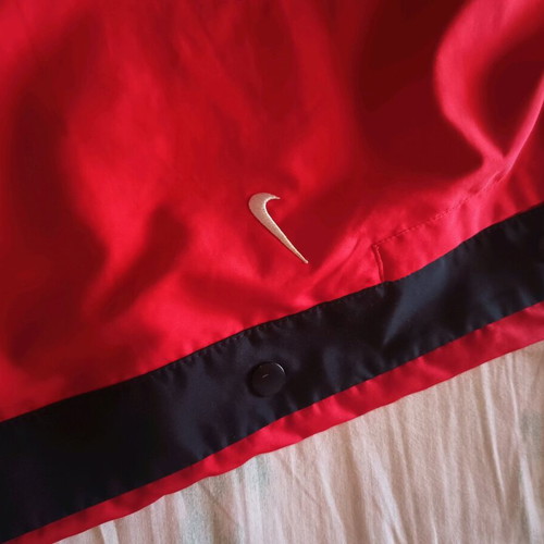 Nike sports pants with side buttons like new, black and red, size L