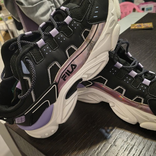 Fila Memory women's athletic shoes, size 40, black and purple