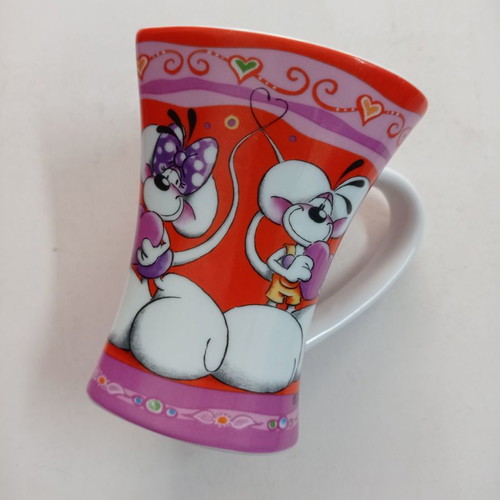 Diddlina heart-shaped mug cup used