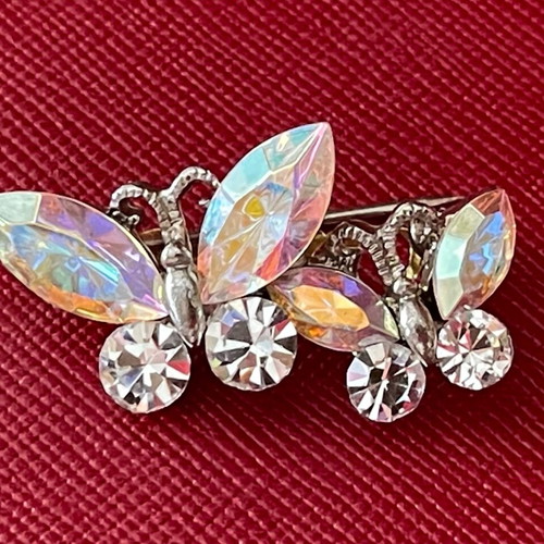 Vintage Czechoslovakian Brooch 2 Butterflies like new