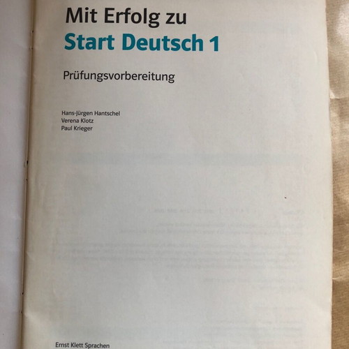 Mit Erfolg zu Start Deutsch A1 book used for exam preparation
