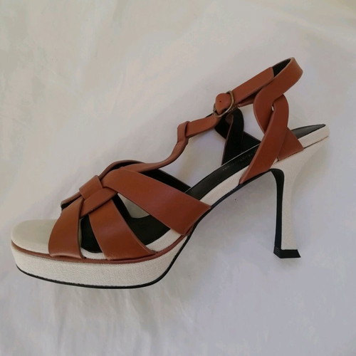 Versace sandals new, beige and brown, size 39