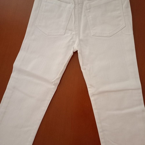 Dpam White Boho Denim Pants for 6 Years New with Floral Belt