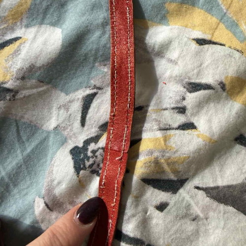 Gianna Kazakou shoulder bag used, red, leather and fabric